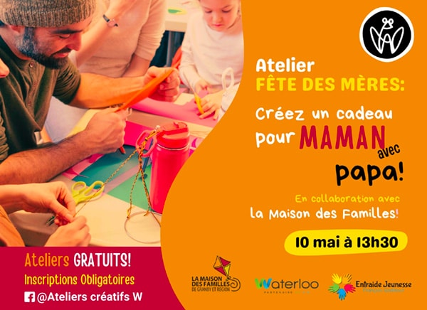 Atelier fête des Mères – Créez un cadeau pour maman avec papa !